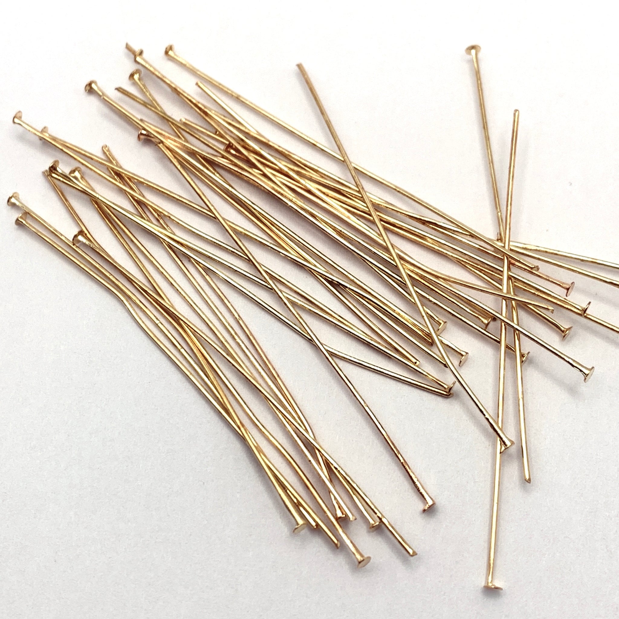 Flat Head Pins (Gold Finished/Silver Plated)