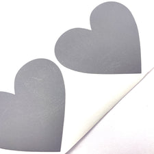 grey heart shaped stickers