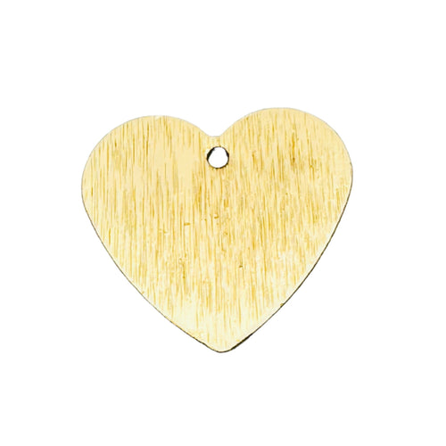 gold colour heart shaped jewelry charm