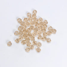 Peach Colour Glass Bicone Beads, 4mm - 100 Pack