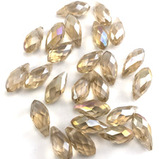 beige teardrop shaped jewerly beads