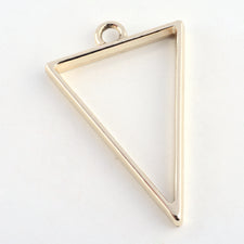 triangle shape gold colour open bezel for jewelry making