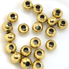 round gold coloured beads