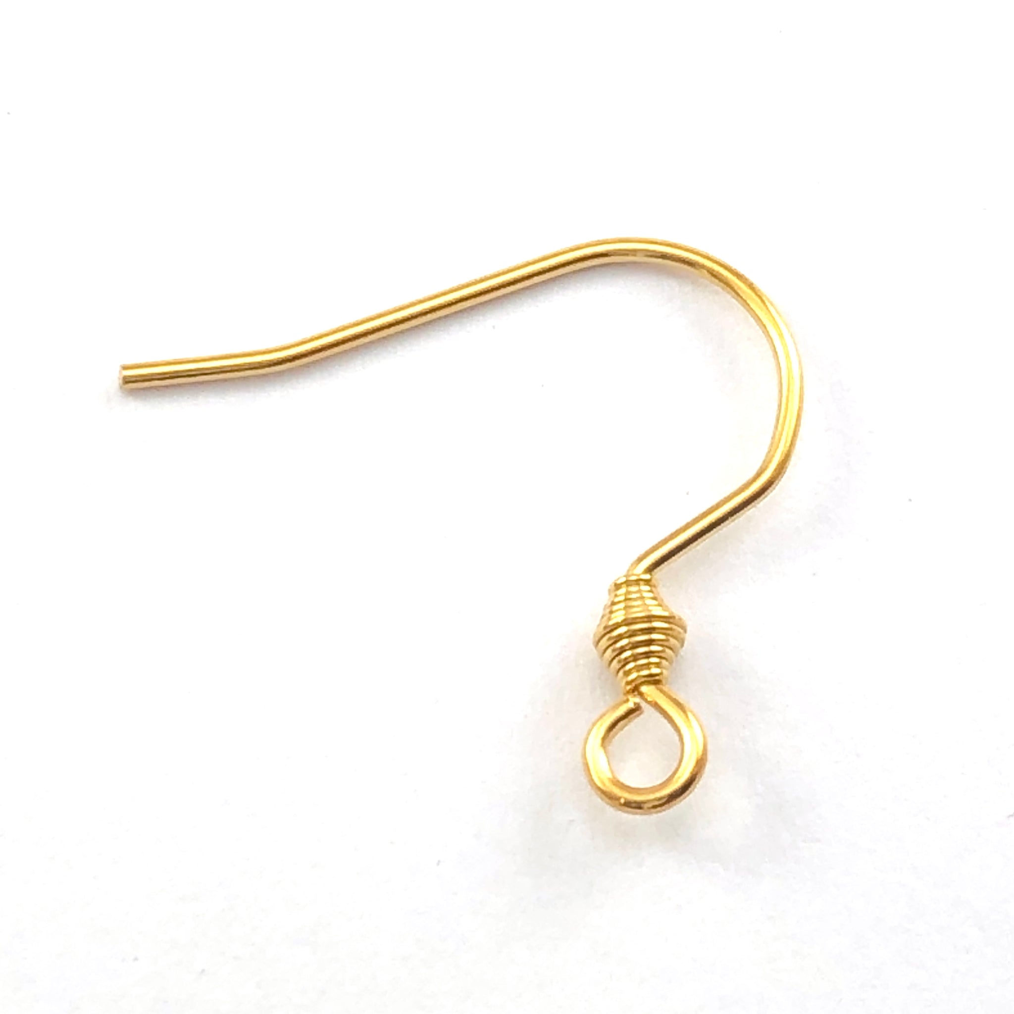 18mm Spring Coil and Ball FISH HOOKS EarWires Earrings Jewellery Findings  Brass DIY Silver, Gold or