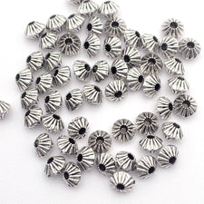 bicone shaped silver jewerly beads