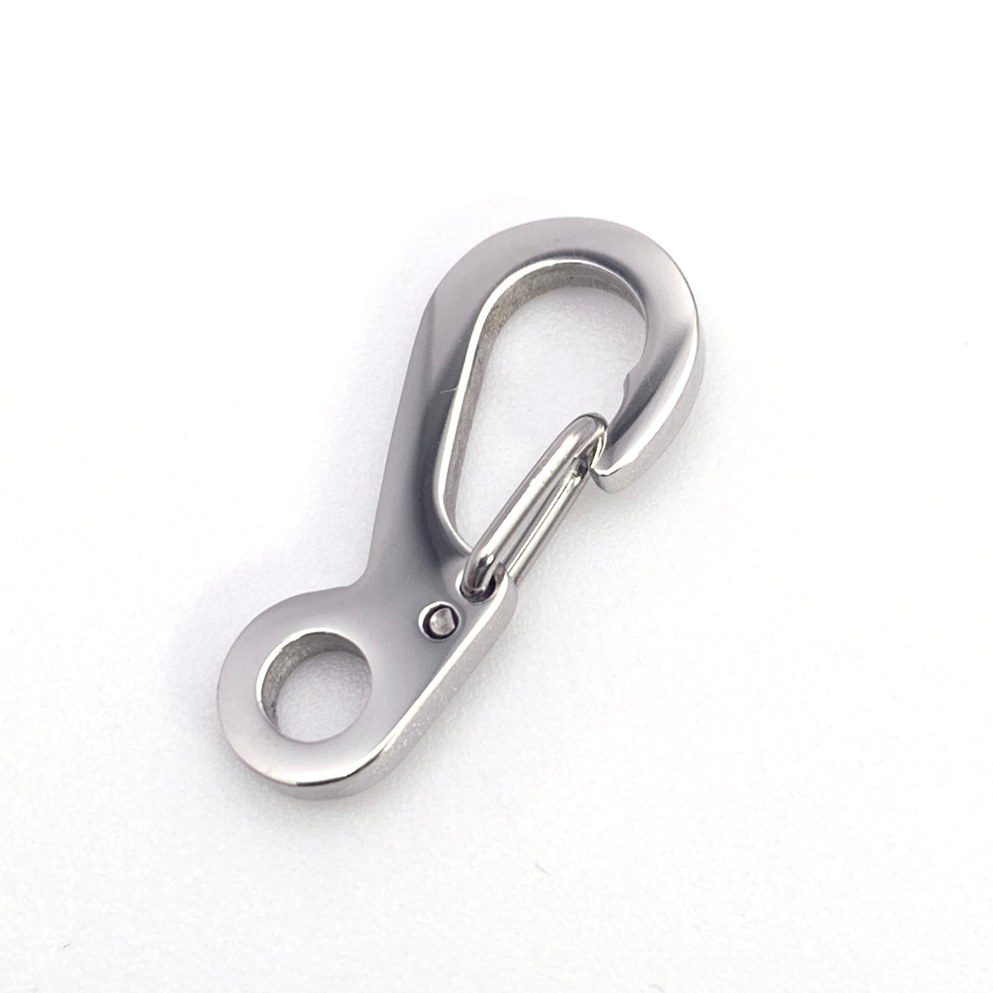 Stainless Steel Push Gate Snap Clasps, Jewelry or Key Clasps