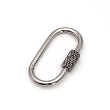 oval silver colour carabiner lock