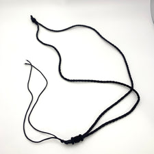 black braided cord necklace