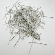 Platinum Colour Brass Eye Pins, 35mm 1.4 inches  - 150 Pack
