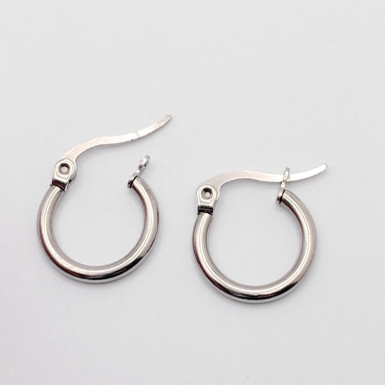 Silver earring hoops