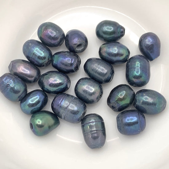 oval blue black green jewelry beads