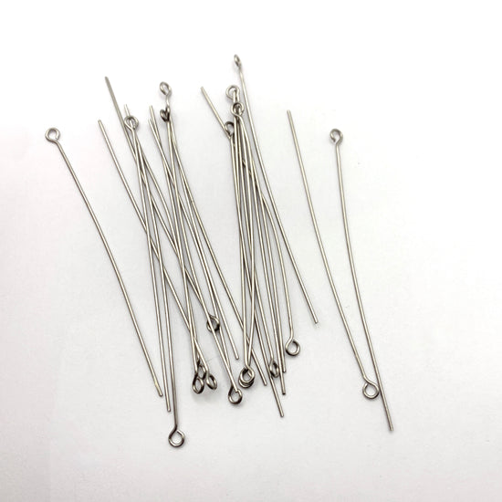 Stainless Steel Eye Pins, 65mm 2.5 inches  - 100 Pack