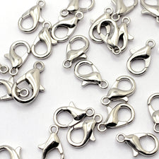 silver colour lobster claw clasps