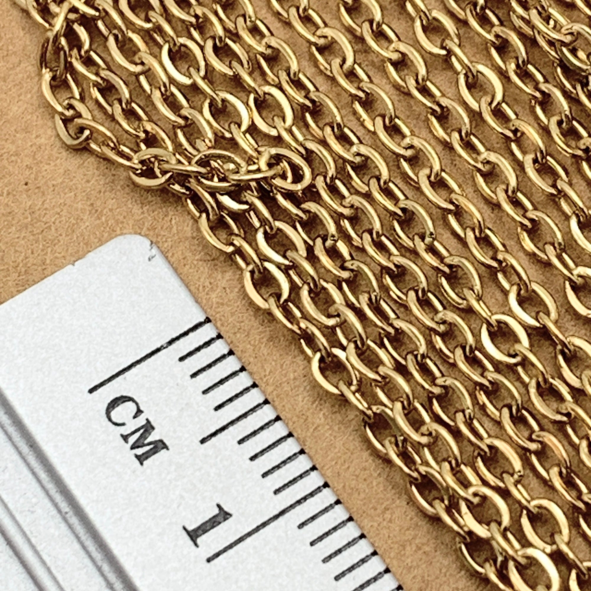 UMAOKANG Gold Plated Stainless Steel Chains - 18 Inch, 10-Pack For Jewelry Making - View #3