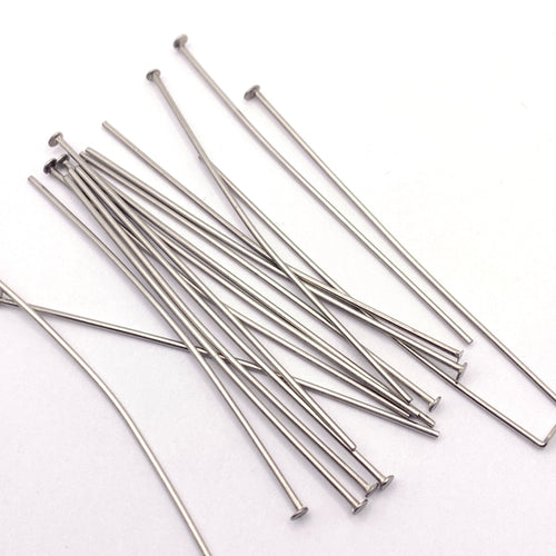 Stainless Steel Flat Head Pins, 50mm, 2 Inches  - 100 Pack