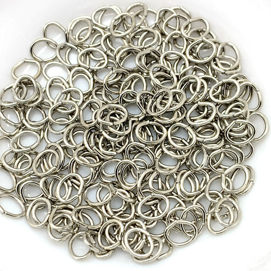 Silver Oval 5mm Open Jump Rings - 300 pack