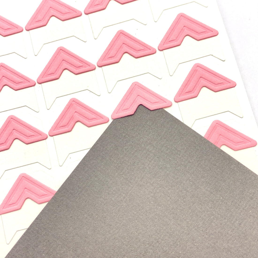Pink Photo Corner Stickers for Photo Albums, Scrapbooking