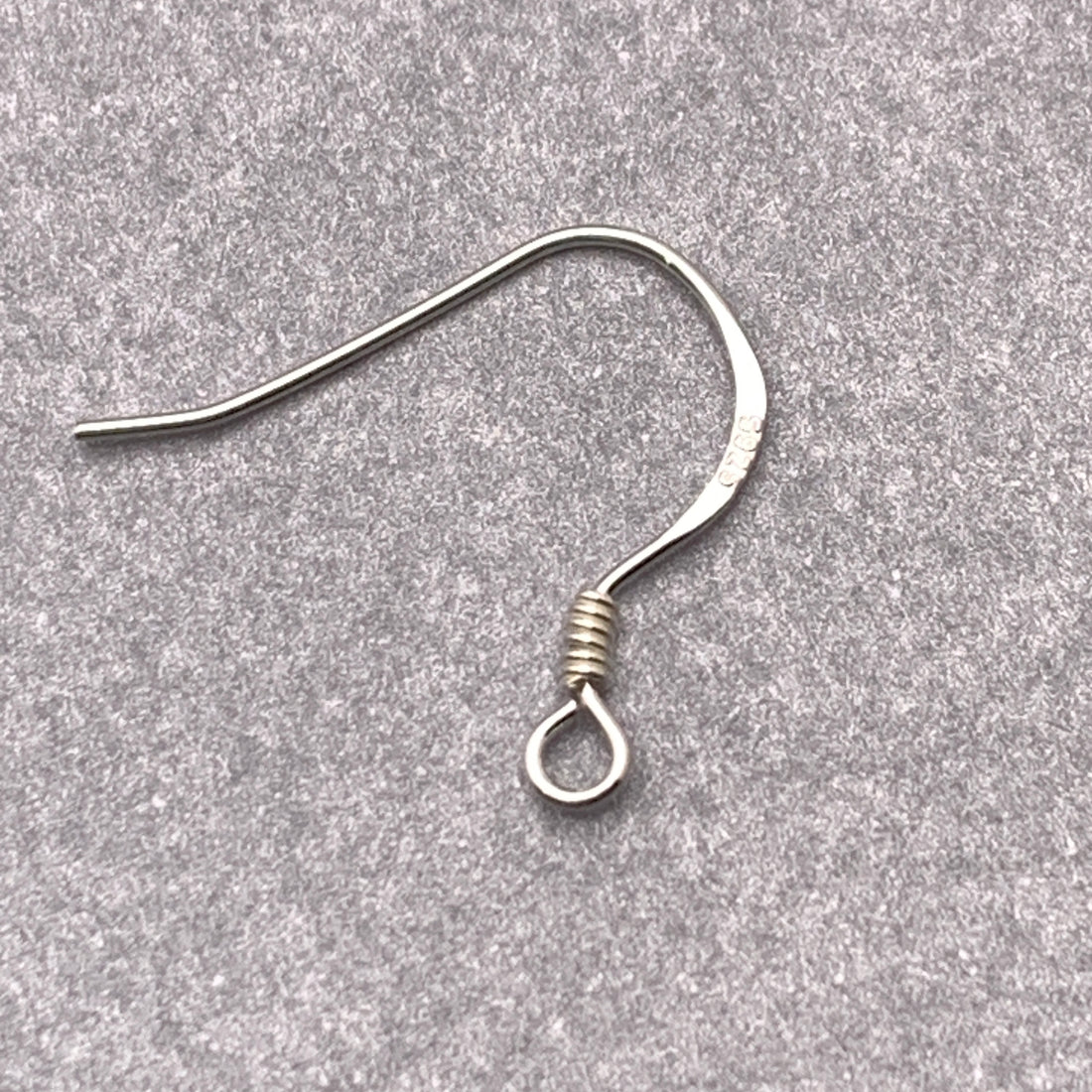 S925 Sterling Silver Earring Hooks, Light Silver Colour 18mm - 4