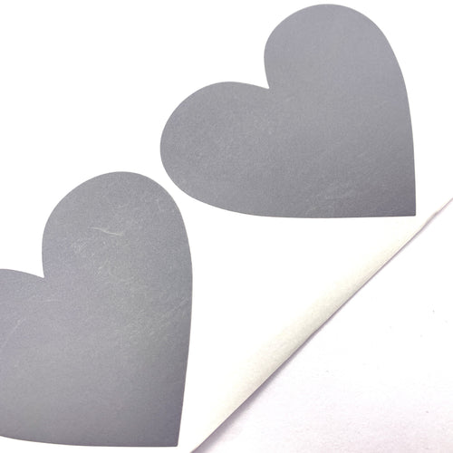 grey heart shaped stickers