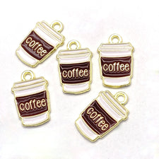 Five jewelry chams that look like coffee cups