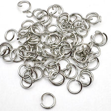 silver round open jump rings