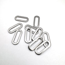 oval silver closed jump ring links