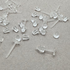 plastic earring stud findings with ear nuts