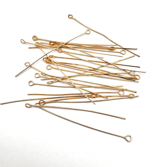 KC Gold Colour Iron Eye Pins, 60mm, 2.4 Inches  - 100 pack