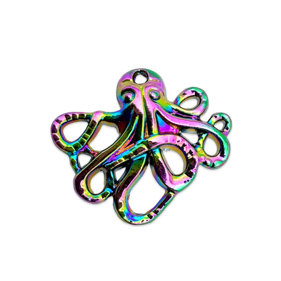 rainbow colour octopus pendant