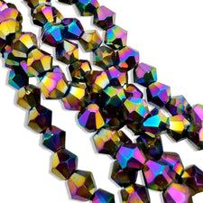 rainbow colour bicone shaped jewerly beads