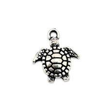 silver turtle shaped jewelry charm