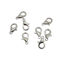 silver lobster claw clasps