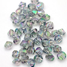 green purple and ab accent jewerly beads in the shape of diamonds