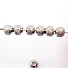 Silver colour round textured jewerly beads