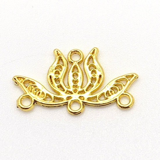 gold lotus flower connector jewerly charms