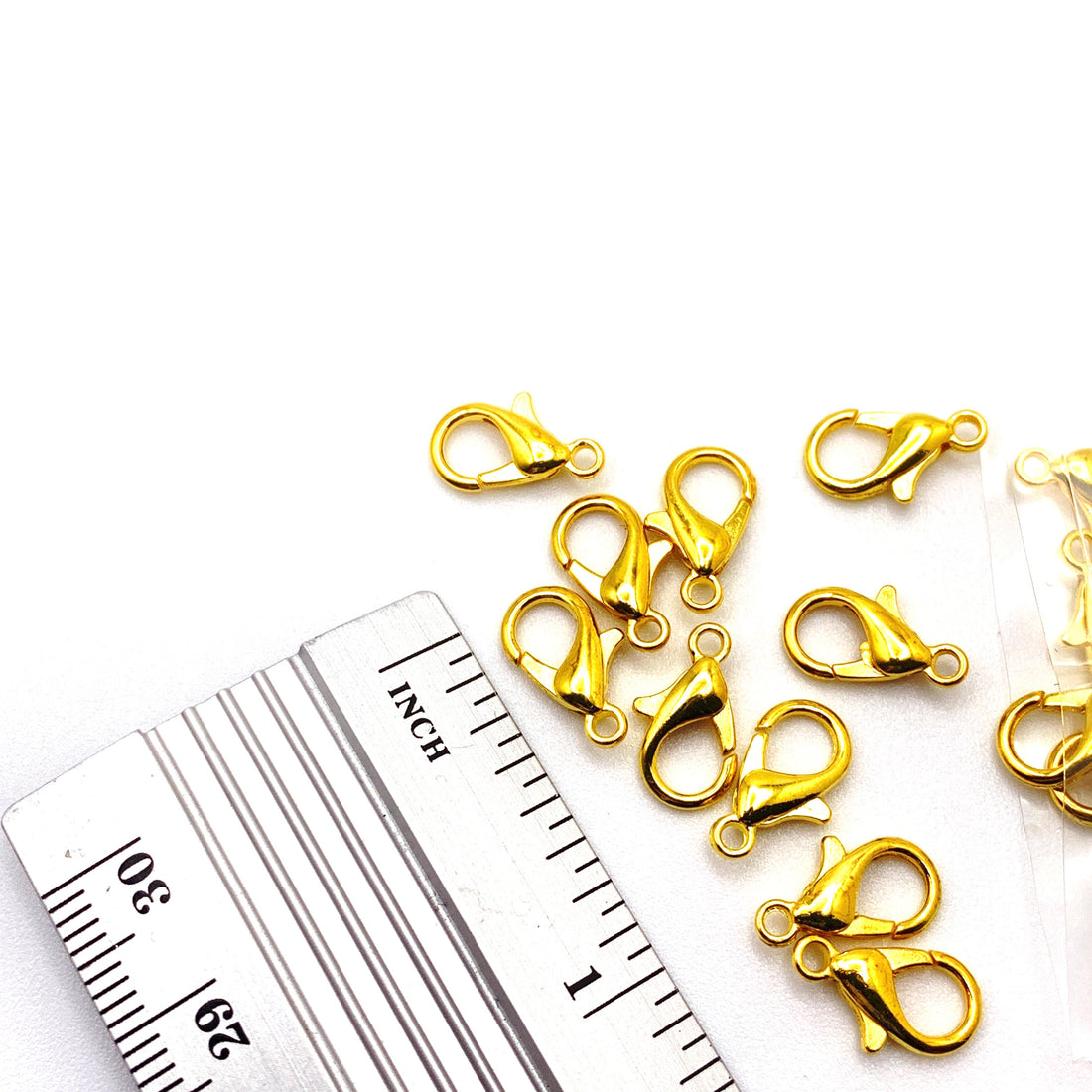 12x7mm Lobster Claw Clasp Findings, Golden Colour - 20 Pack – Easy