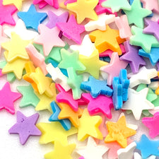 multi coloured star shaped decorations