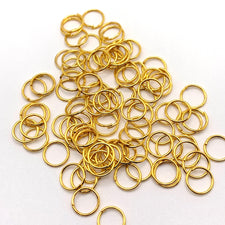 gold colour round jump rings
