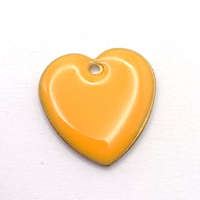 orange heart shaped jewerly charm