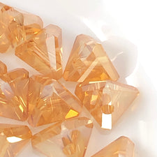 amber colour triangle shaped jewelry beads