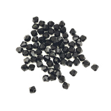 4mm black bicone beads