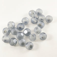 Frosted Faceted Crystal Beads, 8mm - 20 Pack