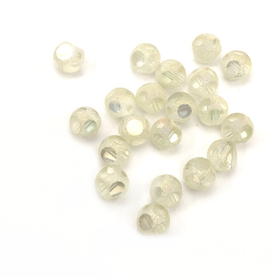 golden colour frosted glass jewelry beads