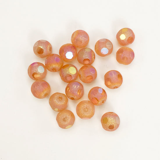 orange and gold glass beads