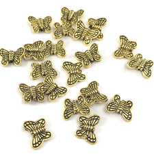 antique gold colour butterfly shaped jewerly beads