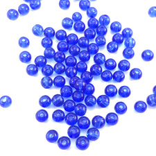 round royal blue glass beads