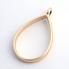 drop shape open bezels for making resin jewelry pendants