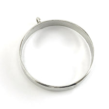 silver colour open bezel with a loop