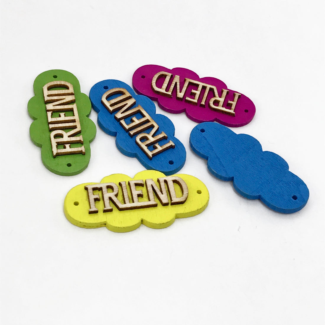Large Wood Friend Buttons, 5cm - 5 Pack – Easy Crafts