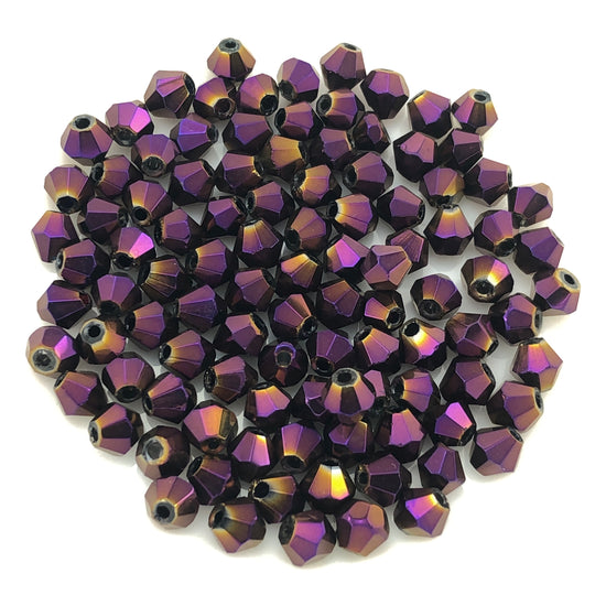purple bicone shaped jewerly beads